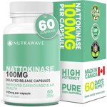 Nutrawave Nattokinase 100 mg – Circulation & Heart Health Support, Fermented Enzyme, 60 Vegan Capsules, Non-GMO, Gluten-Free