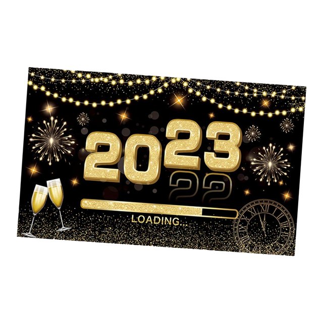 Abbracc Happy New Year Banner 2023 Backdrop New Year Decor Background Cloth Banner Party StyleC