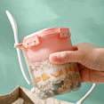 thumbnail image 1 of Summer Savings Kcavykas Overnight Oatmeal Breakfast Cup Cold Sealed Cup Portable Salad Cup with Spoon Yogurt Cup Cereal Cup Travel Cup, 1 of 6