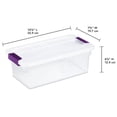 thumbnail image 3 of Sterilite 6 Quart Plastic ClearView Latch Storage Container Tote, 24 Pack, 3 of 10