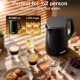 thumbnail image 2 of Dezin Electric Kettle, 0.8L Portable Travel Kettle with Double Wall Construction, 304 Stainless Steel Electric Tea Kettle for Bus, 2 of 8