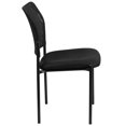 thumbnail image 3 of Chaise d'appoint de confort empilable en acier et maille noire, 3 of 9