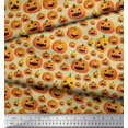 thumbnail image 3 of Soimoi Rayon Crepe Fabric Pumpkin Halloween Print Fabric by Yard 46 Inch Wide, 3 of 3