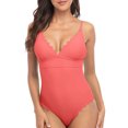 thumbnail image 1 of Womens One Piece Swimsuits Scalloped High Cut Backless Monokinis Bathing Suits, 1 of 6