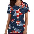 thumbnail image 2 of LSLJS T-Shirt Ample Décontracté pour Femme, Uni, Col Rond, Manches Courtes, Poches, Chandail à Enfiler, Hauts; Sarraus pour Femmes Grande Taille, 2 of 5