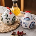 thumbnail image 5 of Qeeadeea/Cock Shape,Sugar Bowl With Lid, Colorful Hand-painted Storage Jar, Porcelain Sugar Pot, Salt Pot, For Coffee Bar, Restaurant-Double-350ml/12.3oz, 5 of 5