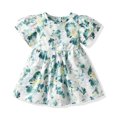 thumbnail image 1 of QUDDERR Robe d'Été 9 m-5 T pour Petites Filles, Vacances, pour Bébé et Tout-Petit, Manches Courtes, Robe Soleil en Coton, Robes Décontractées à Fleurs pour Bébés Filles, 1 of 9