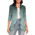thumbnail image 1 of TIMIFIS Women's Casual Long Sleeve Open Front Lightweight Drape Cardigans-Green-7-XXLFall, 1 of 6