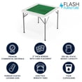 thumbnail image 4 of Table de jeu pliante blanche granite et carrée de 34,5 po avec surface de jeu verte, 4 of 9
