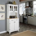 thumbnail image 2 of Homestyles Buffet of Buffets Wood Buffet with Hutch in Off White, 2 of 19