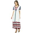 thumbnail image 2 of Bimba Kurti Anarkali Longue Ligne A pour Femmes, Kurta d'Été pour Dames, Robe Maxi, 2 of 8