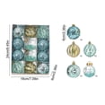 thumbnail image 3 of WLOELOEW 12-Piece Christmas Ball Ornament Set Style D Plastic Glitter Special Shape Tree Pendant Mixed Decor For Xmas Tree Home Holiday D, 3 of 6