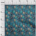 thumbnail image 2 of oneOone Rayon Blue Fabric Kalamkari Sewing Craft Projects Fabric Prints By Yard 56 Inch Wide, 2 of 5