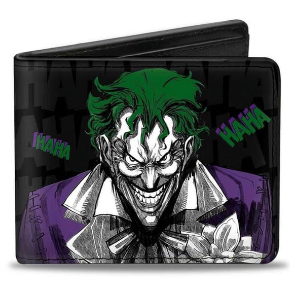 Joker 824135 Smiling & Laughing Poses Haha Haha Bi-Fold Wallet