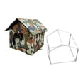 thumbnail image 3 of Almencla Maison pour Chat Errant Abri pour Chat Porte Rideau Design Fournitures pour Animaux Boucle Inférieure Imperméable Coupe-Vent m, 3 of 8