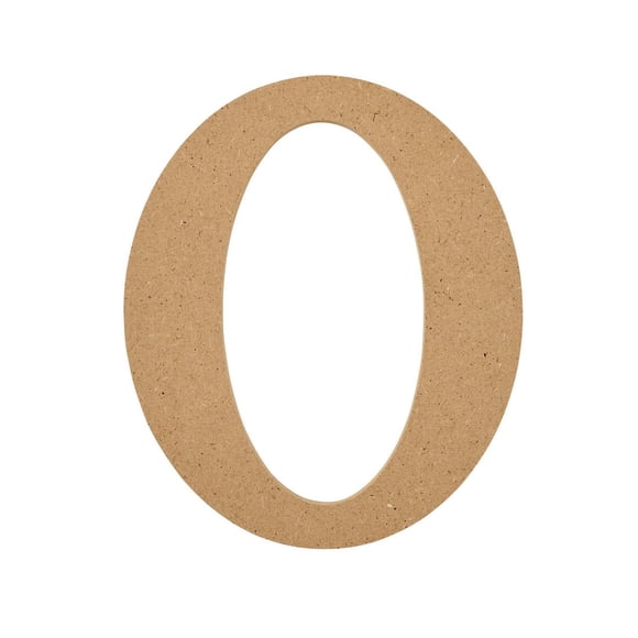 Plaid Unfinished Wood 5" Letter, O