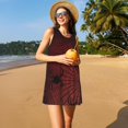 thumbnail image 3 of Xecao Araignées sur une Toile pour Robes d'Été pour Femmes Robes Décontractées de Plage Couvre-Maillots Robe T-Shirt Sans Manches Évasée avec Poches, 3 of 7