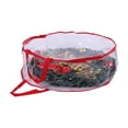 thumbnail image 1 of Hearth & Gear Christmas Storage Container Christmas Wreath Storage Including Holiday Wreath Storage Bracket Zipper Christmas Storage Strap Durable Handle Closet Clothes with Lids for Storage Small, 1 of 6