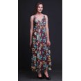 thumbnail image 3 of Bimba Floral Printed Adjustable Spaghetti Strap Long Maxi Dress Summer Beachwear-XX-Large, 3 of 6