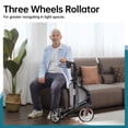 thumbnail image 4 of Elenker Déambulateur à 3 Roues pour Aînés, Déambulateur à Roulettes Pliable avec Roue de 10 Pouces, Hauteur Ajustable, Noir, 4 of 6