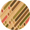 thumbnail image 1 of Ahgly Company Tapis Rond Lavable en Machine Intérieur Transitionnel Orange, 3 Pieds Rond, 1 of 7