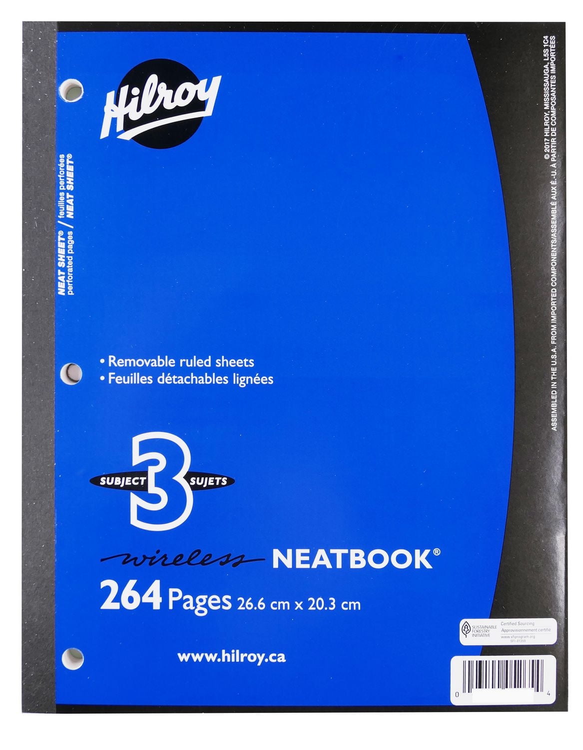 Hilroy 3-Subject Wireless Neatbook