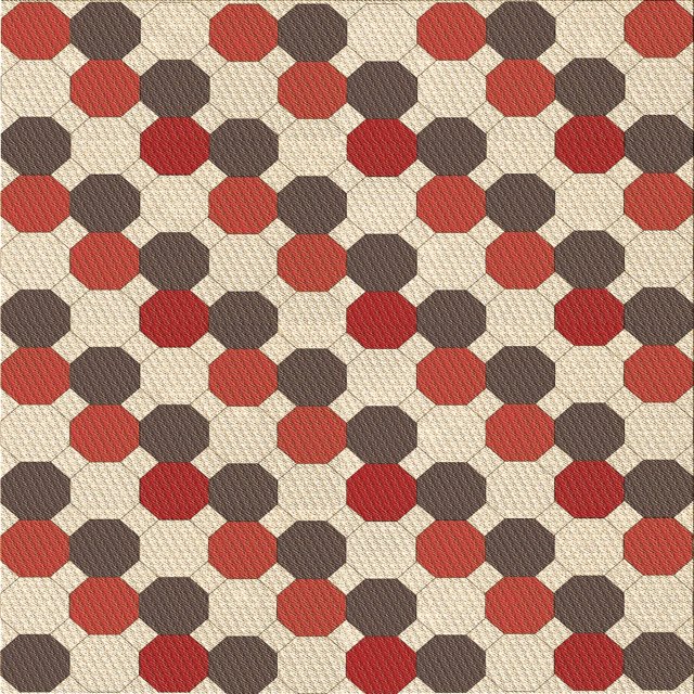 Ahgly Company Tapis d'Intérieur Lavable à la Machine, Carré, Transitionnel, Rouge Brique de Feu, Tapis de Zone, 5 Pieds Carré