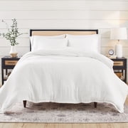Better Homes & Gardens 3-Piece Arctic White Crinkled Gauze Duvet Set, Adult King