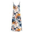 thumbnail image 4 of Ovzne Robes Grande Taille pour Femmes aux Formes Robe Femme Robes d'Été pour Femmes Imprimé Sans Manches Col Rond Robe Décontractée Longues Robes Robe de Printemps Imprimée Liquidation, 4 of 5