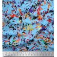thumbnail image 1 of Soimoi Rayon Crepe Fabric Multicolor Texture Decor Fabric Printed Yard 46 Inch Wide, 1 of 3