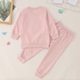 thumbnail image 3 of MIASHUI Toddler Girl Boy Easter Outfit Rabbit Embroidered Long Sleeve Sweatshirt Top Pants Set,Pink,2-3 Years, 3 of 8