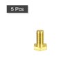 thumbnail image 3 of Unique Bargains Brass Hex Bolts, M10x20mm 5 Pack Fully Thread Grade 4.8 Machine Screws, 3 of 4