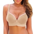 thumbnail image 1 of Women's Front Button Down Bra Pulls Breathable And Comfortable Retraction Breast Bra Bra Underwear, 1 of 3