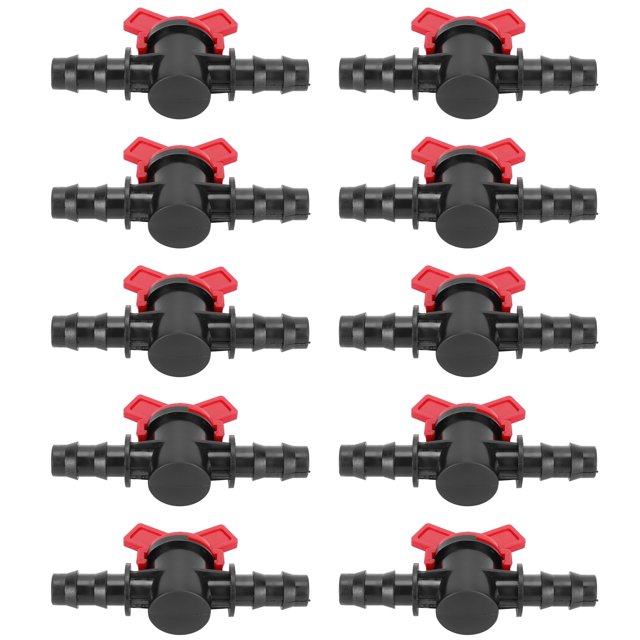 Hose Barb Valve, Drip Irrigation Tubing Shut-off Valve Gate Valves Plastic 10 Pcs For 1/2 Inch Tubing For Drip Irrigation Systems