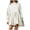 Blanc, variante sur Mode Chandail en Molleton Décontracté pour Femmes Manches Longues Robe Col Rond Patchwork Mini Robes Liquidation