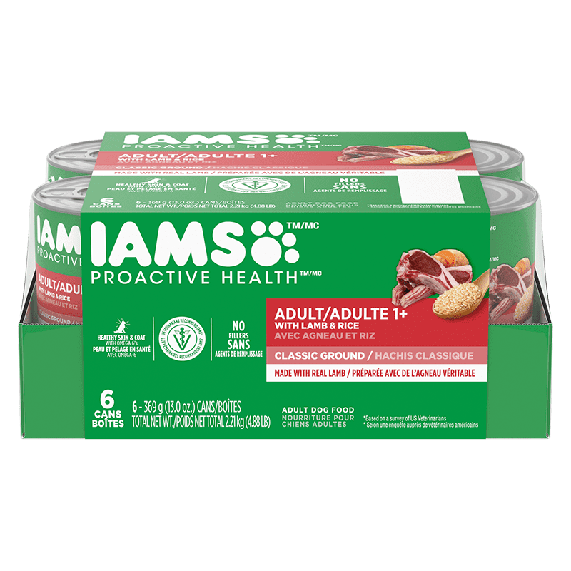 IAMS Proactive Health Agneau & Riz Ensemble Multiple Adulte Nourriture Humide pour Chiens 500g