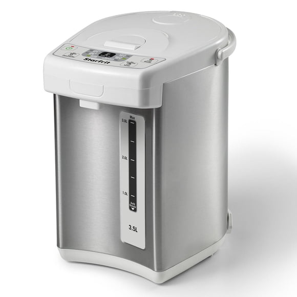 Starfrit Distributeur d'Eau Chaude, Capacité 3,5 L, 4 Températures, 750W, Ébullition Rapide, Réservoir en Acier, Fenêtre de Niveau, Idéal pour le Thé, Café, Soupe, Usage Rapide et Facile