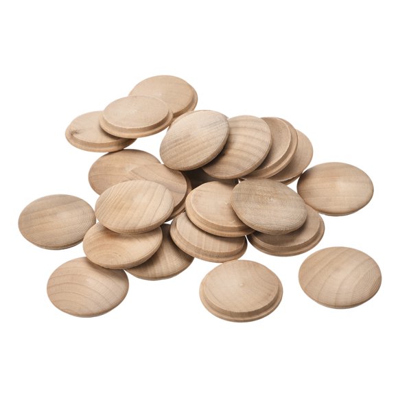 Unique Bargains Wood Plugs, 50 Pack 40 x 35 mm - Beech Wood Button Top Plugs, Screw Hole Covers for Stair Chair Craft Furniture