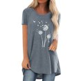 thumbnail image 1 of Pompotops Chemises Mode Décontractée pour Femmes Manches Courtes Tee-Shirt Ample Tunique Blouse, 1 of 4