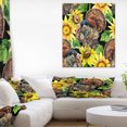 thumbnail image 1 of Turkey Bird with Sunflowers - Floral Canvas Art print, 1 of 3
