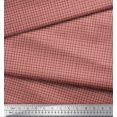 thumbnail image 3 of Soimoi Orange Moss Georgette Fabric Plaid Check Print Sewing Fabric Yard 42 Inch Wide, 3 of 3