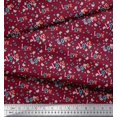 thumbnail image 2 of Soimoi Red Poly Georgette Fabric Text & Butterfly Print Fabric by the Yard 52 Inch Wide, 2 of 5