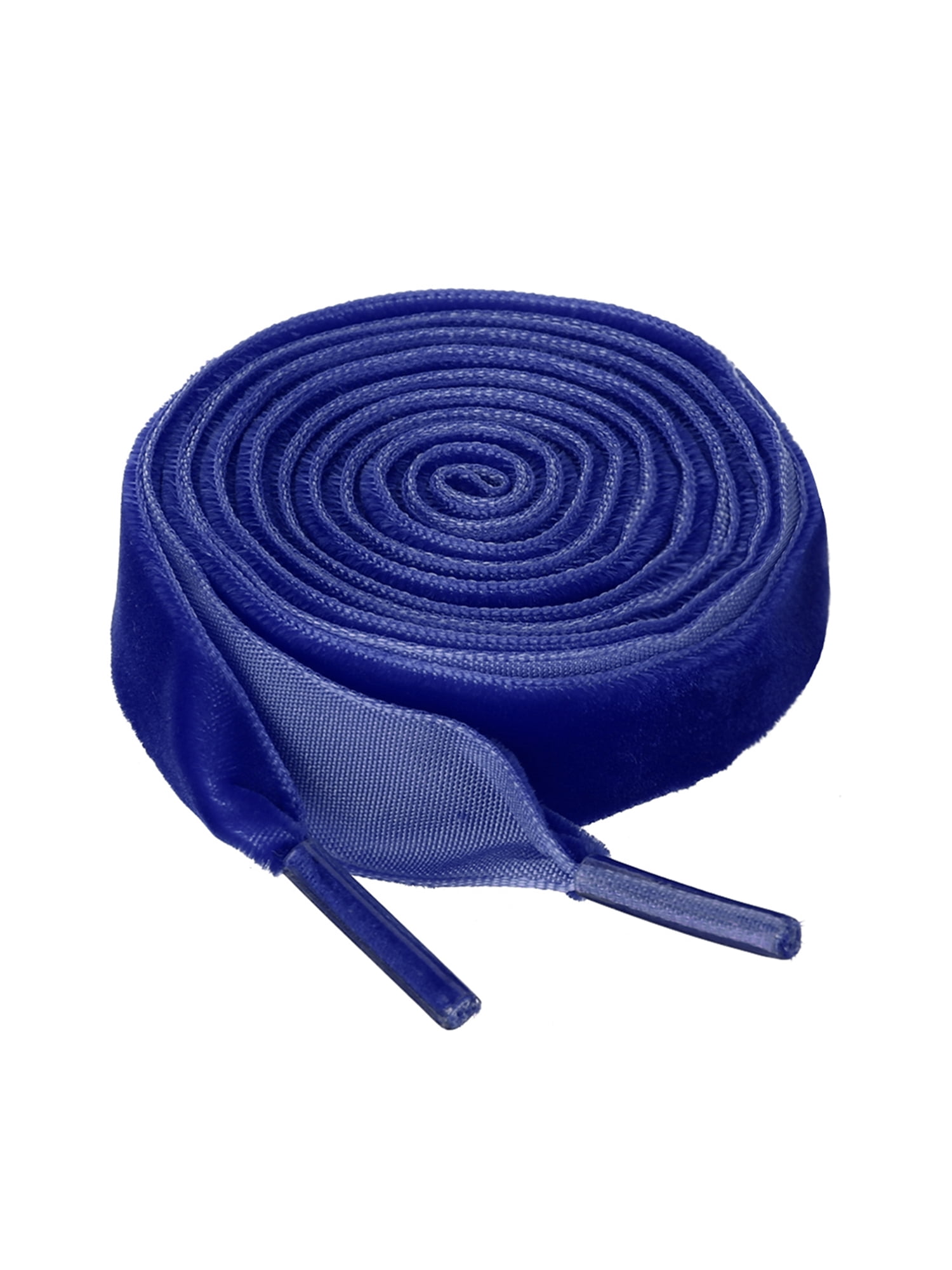 INSPIRE CHIC Women's Wide Ribbon Shoe Laces Flat Velvet Shoelaces Strings Royal Blue 120cm/47"