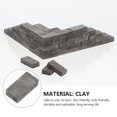 thumbnail image 4 of WRITWAA DIY Miniature Brick Models for Decor in Dark Grey Clay Perfect for Sand Table and Layout Scenes 50Pcs, 4 of 8