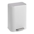 thumbnail image 1 of 3.2 Gallon Bathroom Trash Can with Lid, Stainless Steel Step-On Pedal Garbage Can, Rectangular Waste Bin with Removable Inner Bucket for Kitchen, Office, and Small Spaces(White), 1 of 7