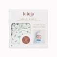 thumbnail image 3 of Lulujo Baby Hello World Newborn Bamboo Hat and Swaddle Blanket Set, 3 of 6