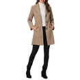 thumbnail image 2 of INSPIRE CHIC Manteaux pour Femmes Élégants à Simple Boutonnage à Revers Cranté à Manches Longues Cabans Beige Foncé S, 2 of 5