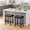 Black + Brown Cushion, variant on Ourlova Set of 2 PU Leather Bar Stools | 24in Counter Height Stools with Thick Saddle Seats & Heavy Duty Metal Frame for Kitchen Island Breakfast Bar Easy Assembly