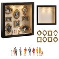 thumbnail image 1 of DIY Mini Museum Silhouette Box- Shadow Box Frame Kit, Mini Museum,Personalized Memory Display Case for Couples, Wedding, Anniversary, & Valentine's Day Gift (black), 1 of 7