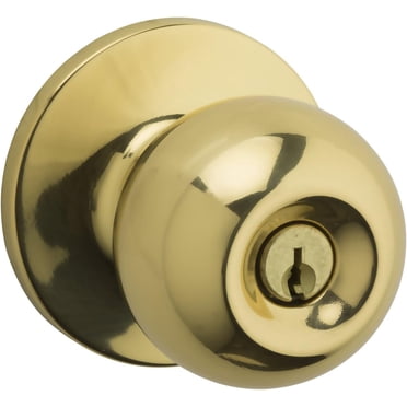 Regina Satin Nickel Front Door Knob with Lock and Key  Exterior/Interior Door Handles with Lock  Keyed Entry Door Knobs for Front Door  Bedroom  Bathroom & Office  Traditional Home Décor
